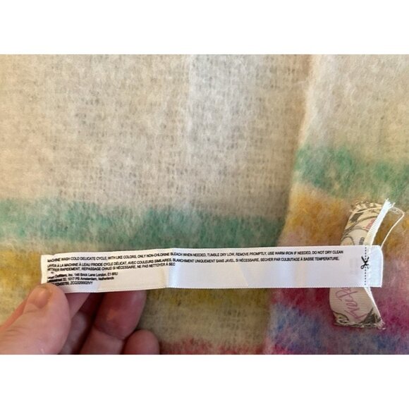 Free People Blanket Fringe Stripe 70” x 50” Ultra Soft Striped Throw $78 NWOT - Picture 7 of 8